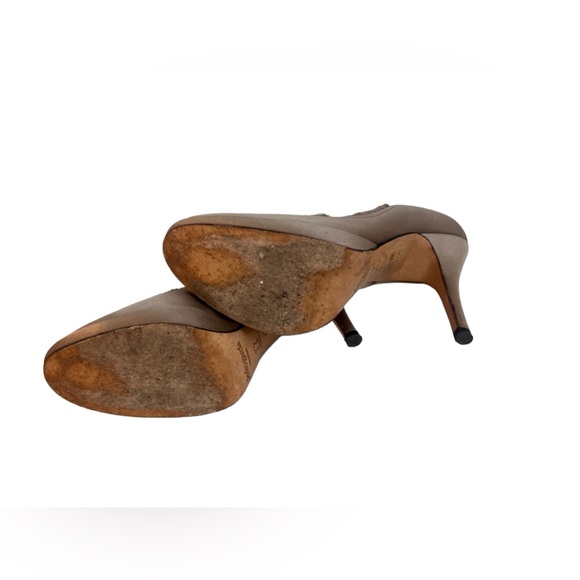 PEDRO GARCIA Satin Raw-Edge Trim Pumps - Picture 4 of 7